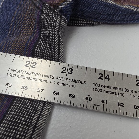 Vintage Creative Edge Shirt Mens Large Hooded Button Down Striped Cotton 90s - Picture 7 of 8